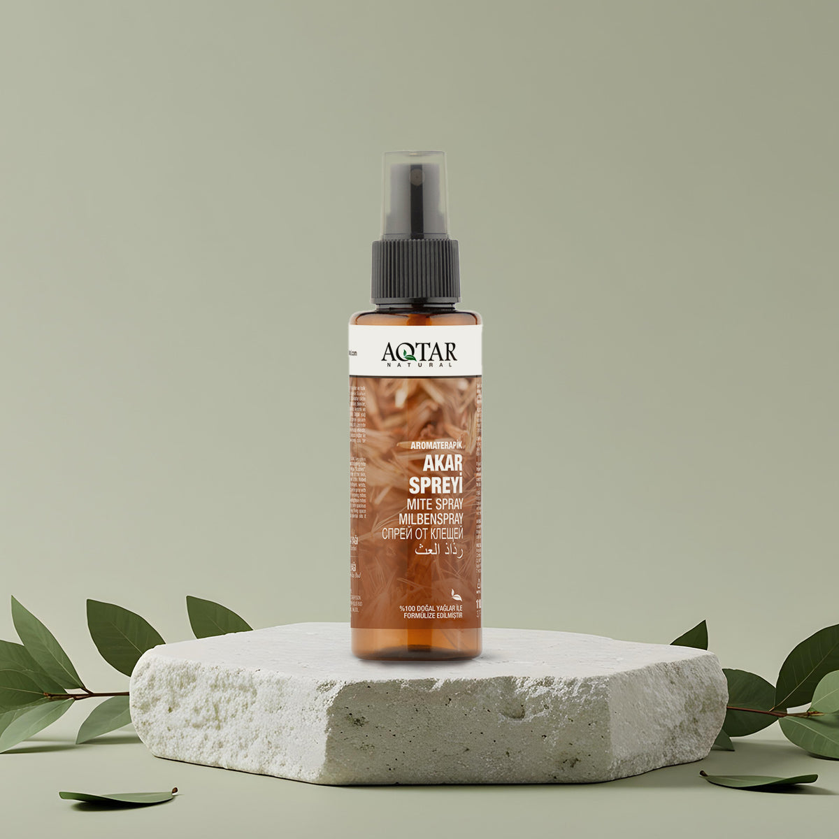 Aromaterapik Akar Spreyi 110 ML | %100 Doğal Yağlarla Formülize | Karanfil, Palmarosa Yağları | Mite Spray