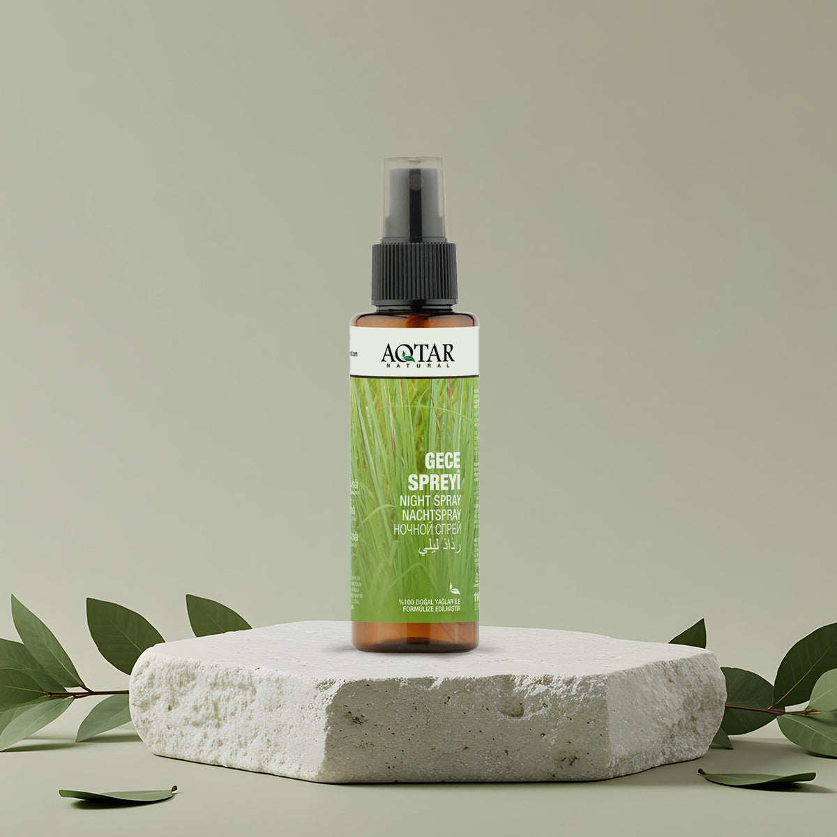Gece Spreyi 110 ML | %100 Doğal Yağlarla Formülize | Sitronella, Lavanta, Palmarosa Yağları | Night Spray