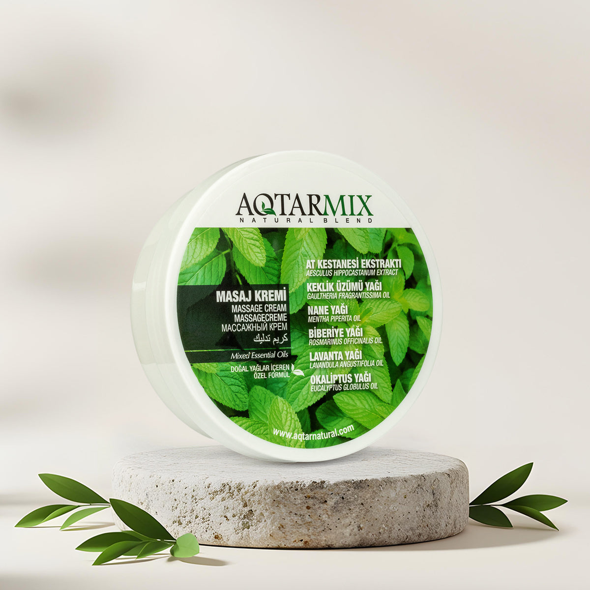 Aqtarmix Masaj Kremi 200 ML - Doğal Yağlar İçeren Özel Formül