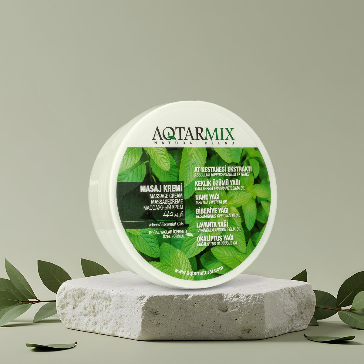 Aqtarmix Masaj Kremi 200 ML - Doğal Yağlar İçeren Özel Formül