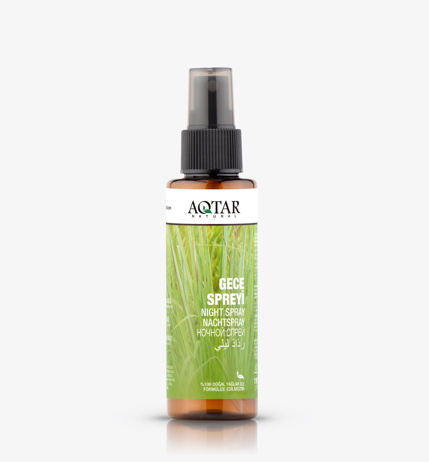Gece Spreyi 110 ML | %100 Doğal Yağlarla Formülize | Sitronella, Lavanta, Palmarosa Yağları | Night Spray
