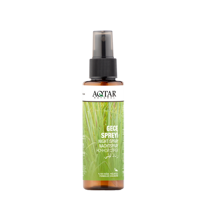 Gece Spreyi 110 ML | %100 Doğal Yağlarla Formülize | Sitronella, Lavanta, Palmarosa Yağları | Night Spray