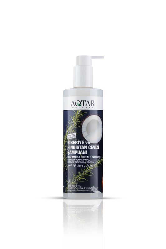 Biberiye & Hindistan Cevizi Şampuanı 400 ML - Dökülme Karşıtı, Canlandırıcı ve Güçlendirici Bakım